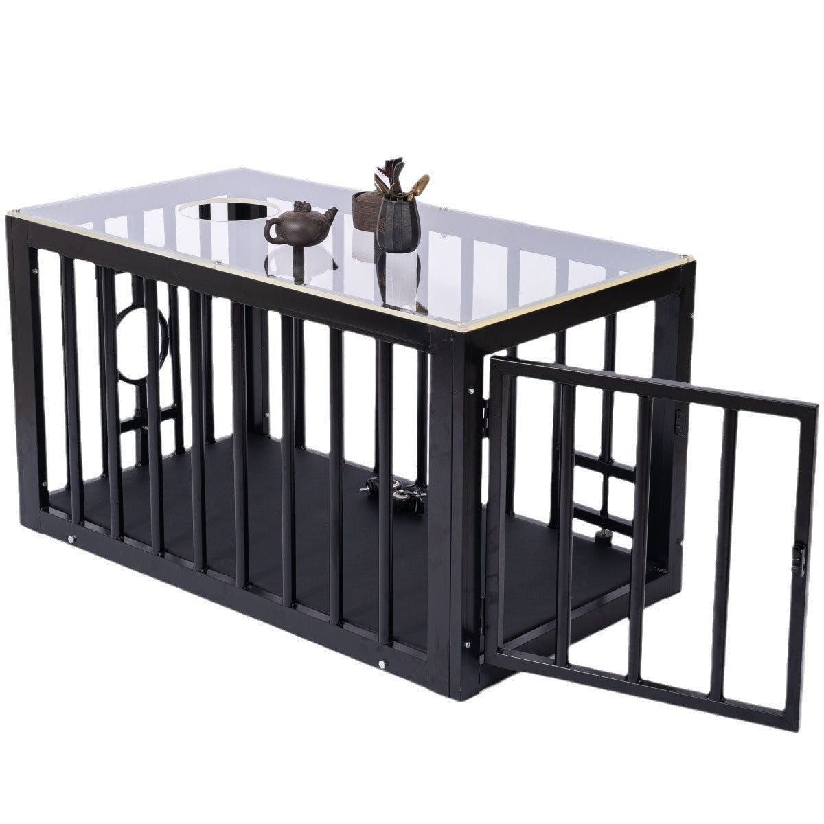 Image of BDSM iron cage dog cage coffee table dog cage tuning classroom props captive sex toys bondage femdom cage - Coffee